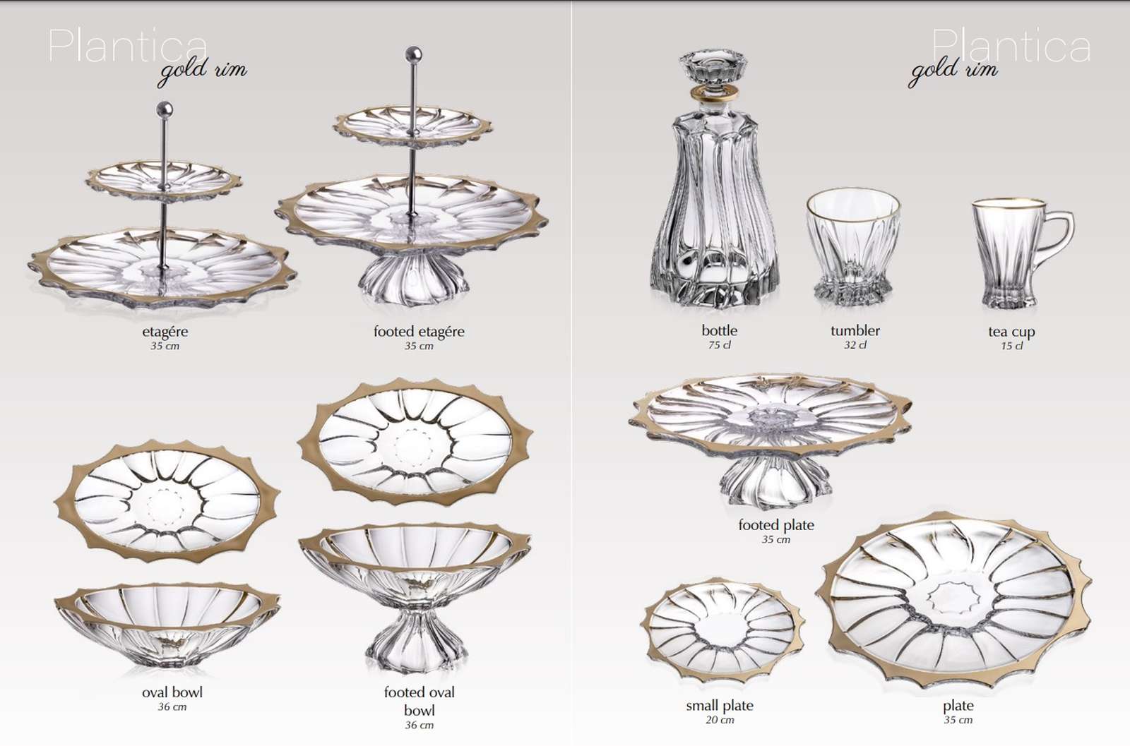 Aurum Plantica misa na nohe 22cm zlatý okraj