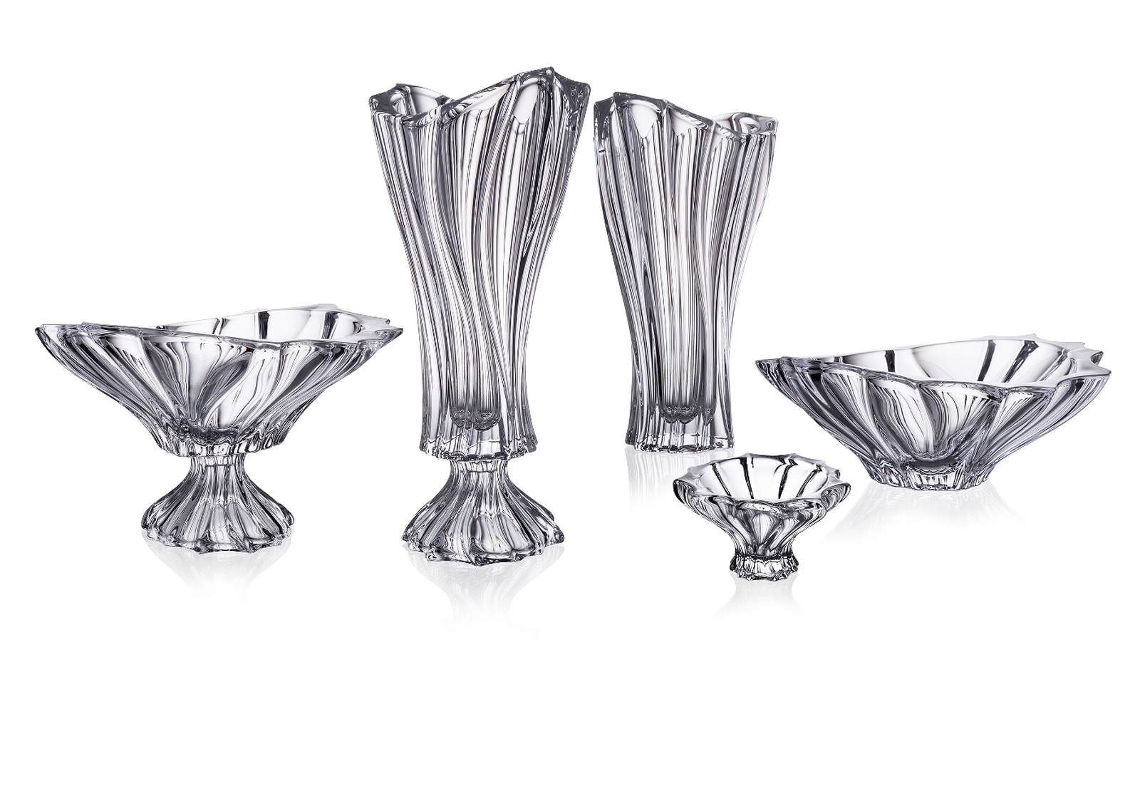 Aurum Plantica krištáľová misa na nohe 22cm