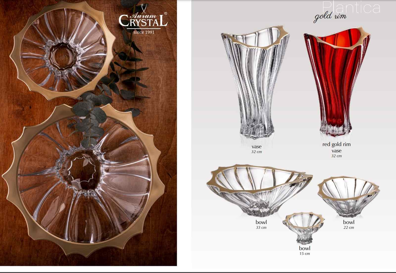 Aurum Plantica misa na nohe 33 cm so zlatým okrajom