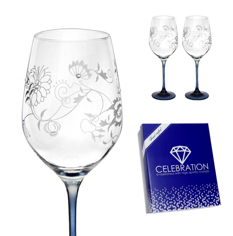 Pohár na víno 360 ml Celebration Cibulák Crystals (2ks)