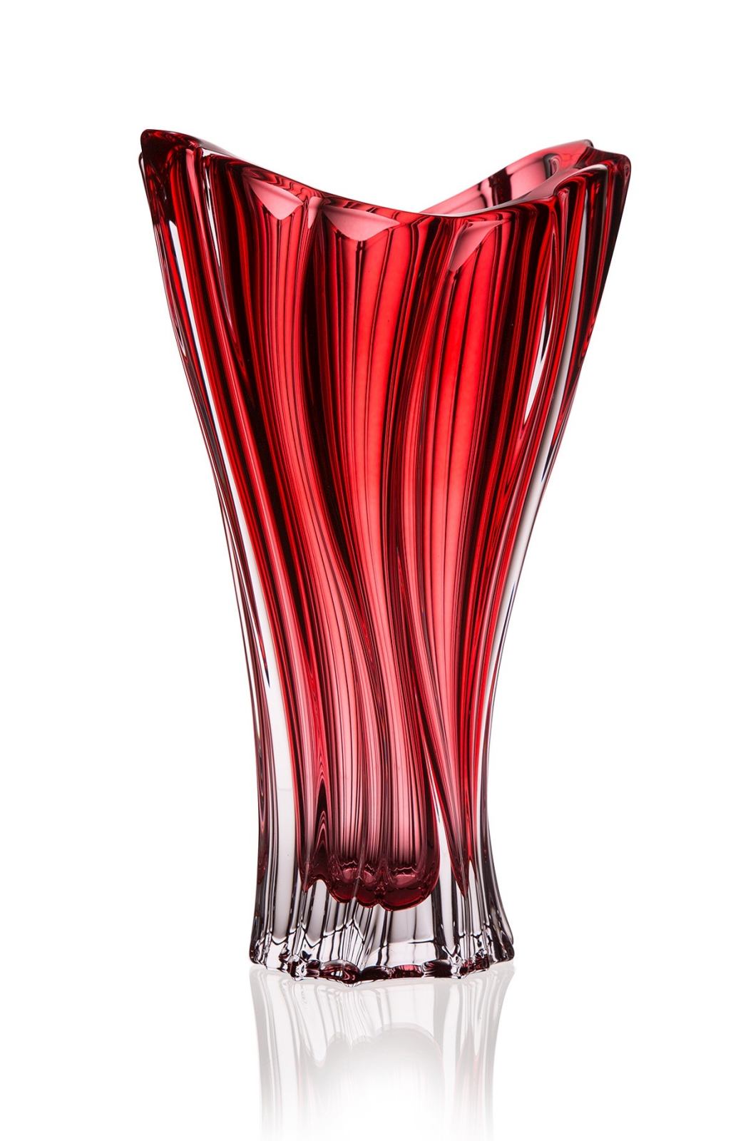 Aurum Plantica krištáľová váza 32cm Red