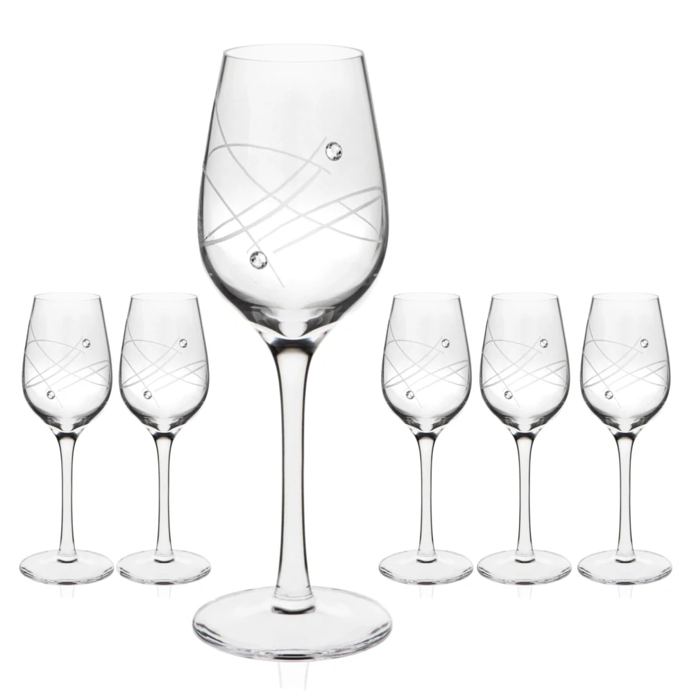 Súprava pohárov na likér UNI 75ml 27181 Crystals (6ks)