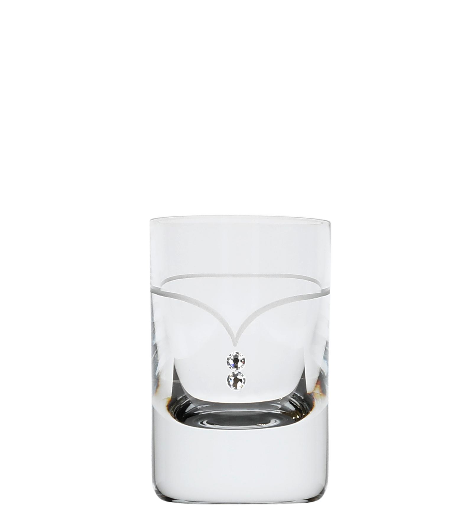 Vodka Spirit glass 30 ml 122 Swarovski Crystals (6KS)