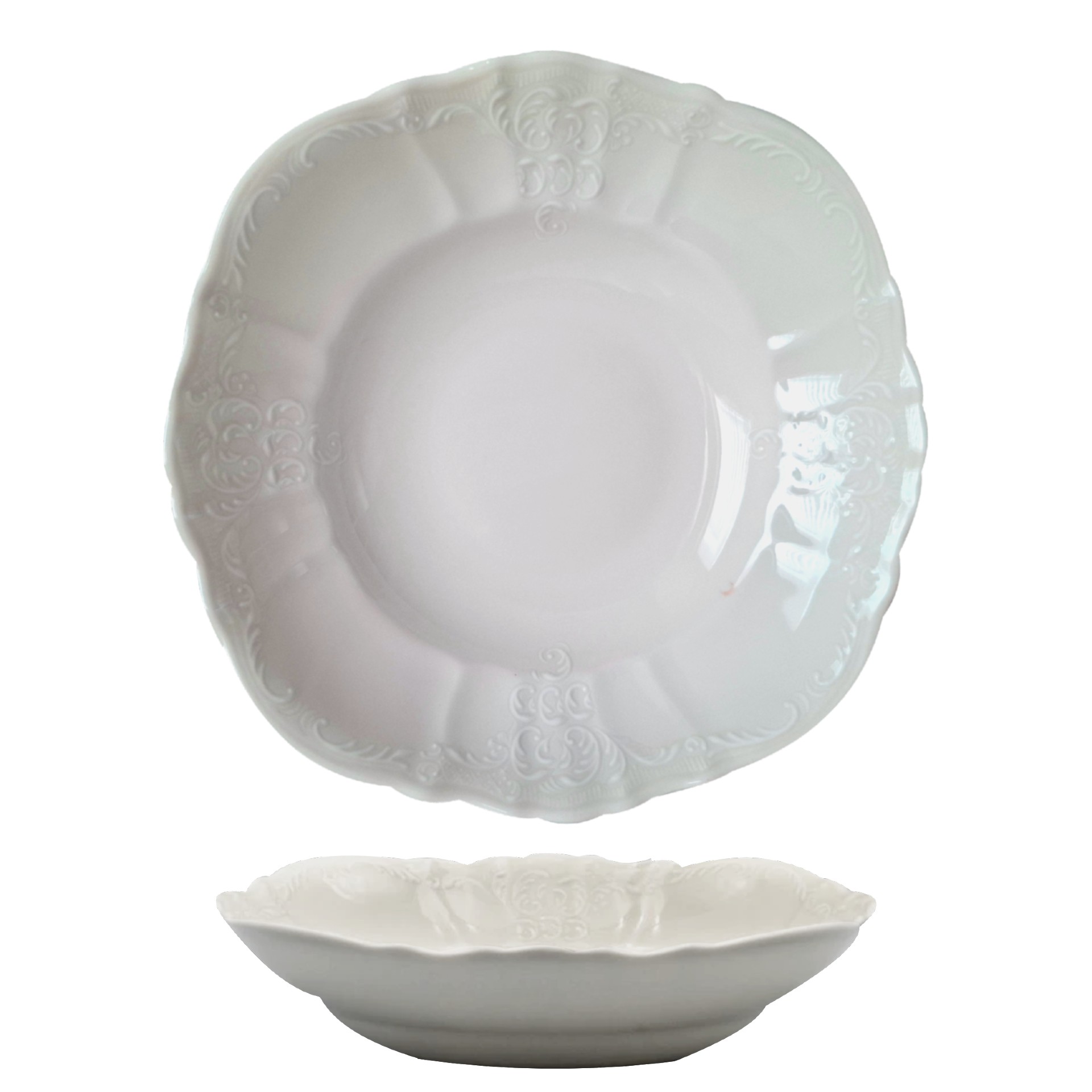 BERNADOTTE - Kompót. misa 19cm  II.A., slonová kosť 