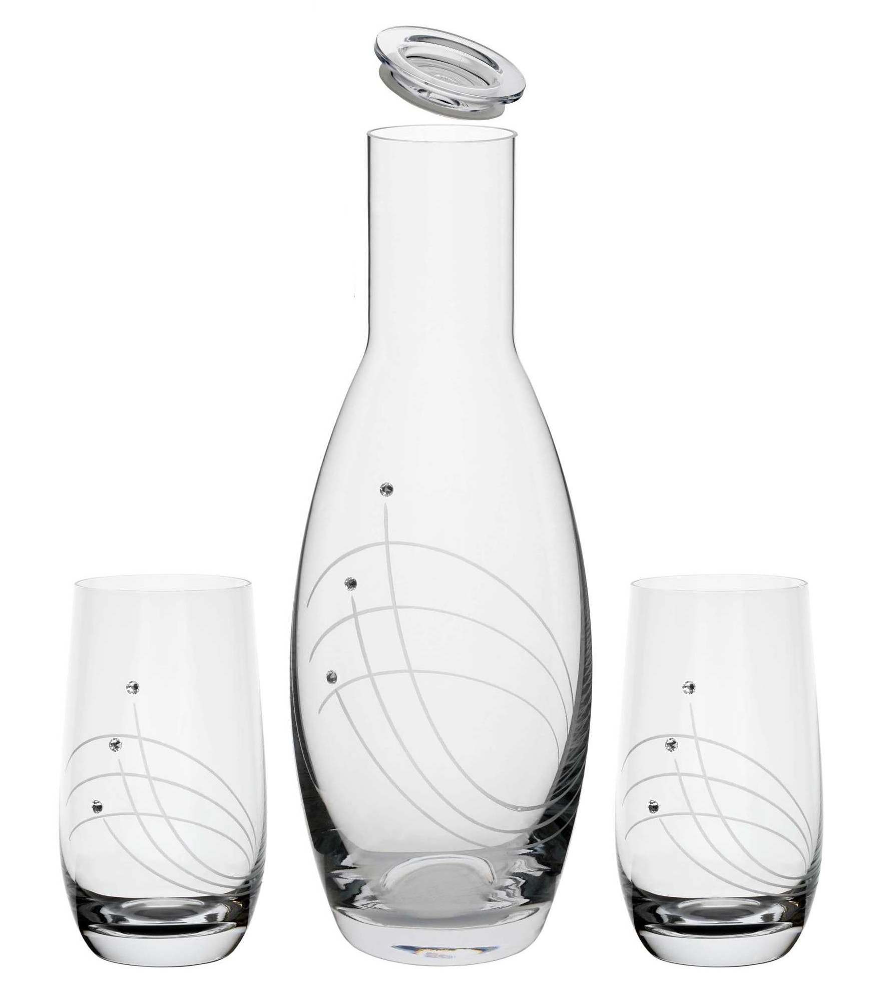 SET fľaša Fjord + poháre Globo 30538 Swarovski Crystals (1+2KS)