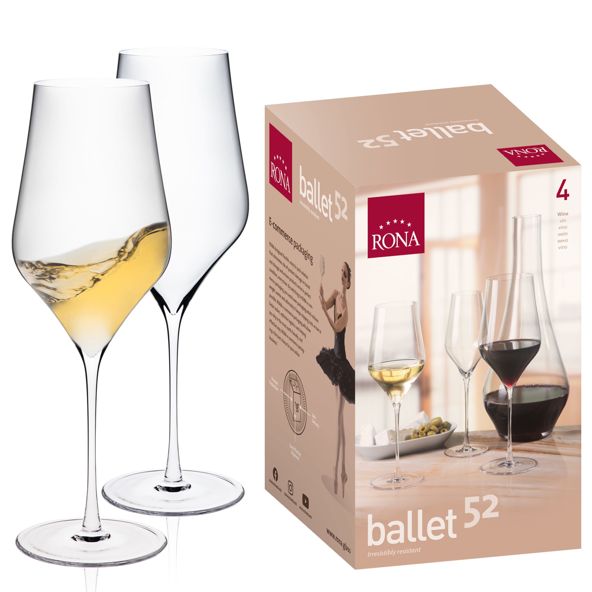 Pohár na víno Ballet 520ml (4KS)