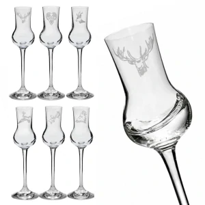 Poháre Grappa s poľovníckym motívom HUNTER (6ks)