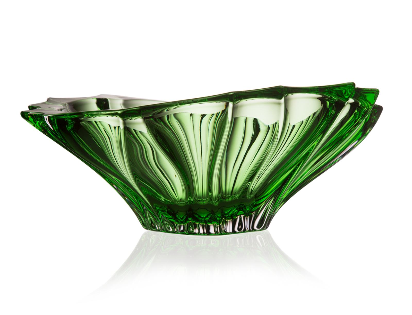 Aurum Plantica krištáľová misa 33cm Green