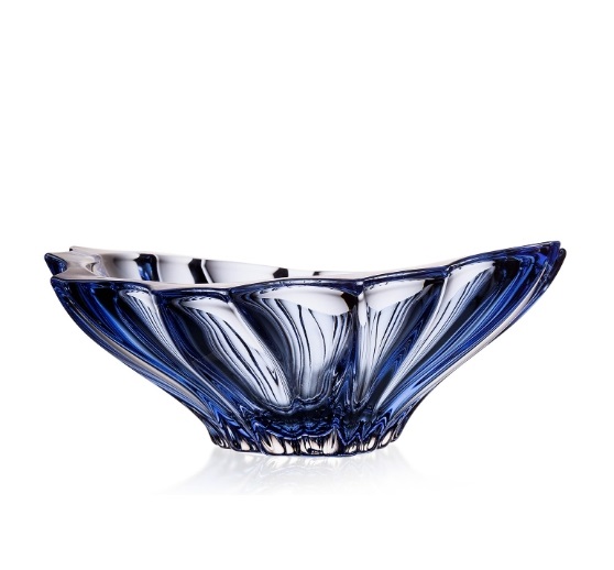 Aurum Plantica krištáľová misa 33cm Blue