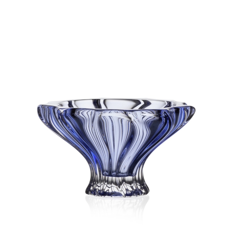 Aurum Plantica krištáľová miska 15cm Blue