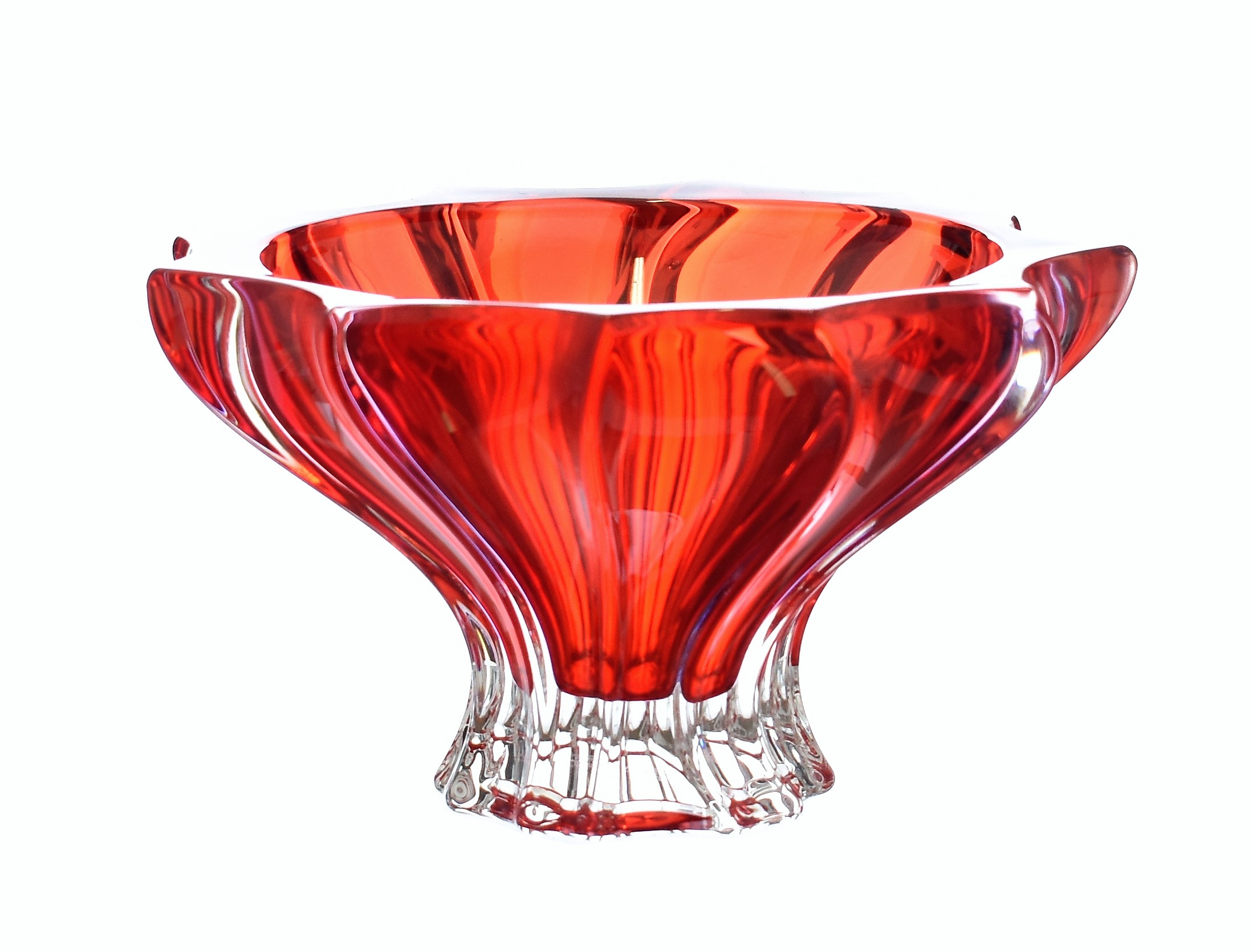 Aurum Plantica krištáľová miska 15 cm Red