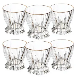 Aurum Plantica Sada pohárov OF 320 ml zlatý okraj(6ks)