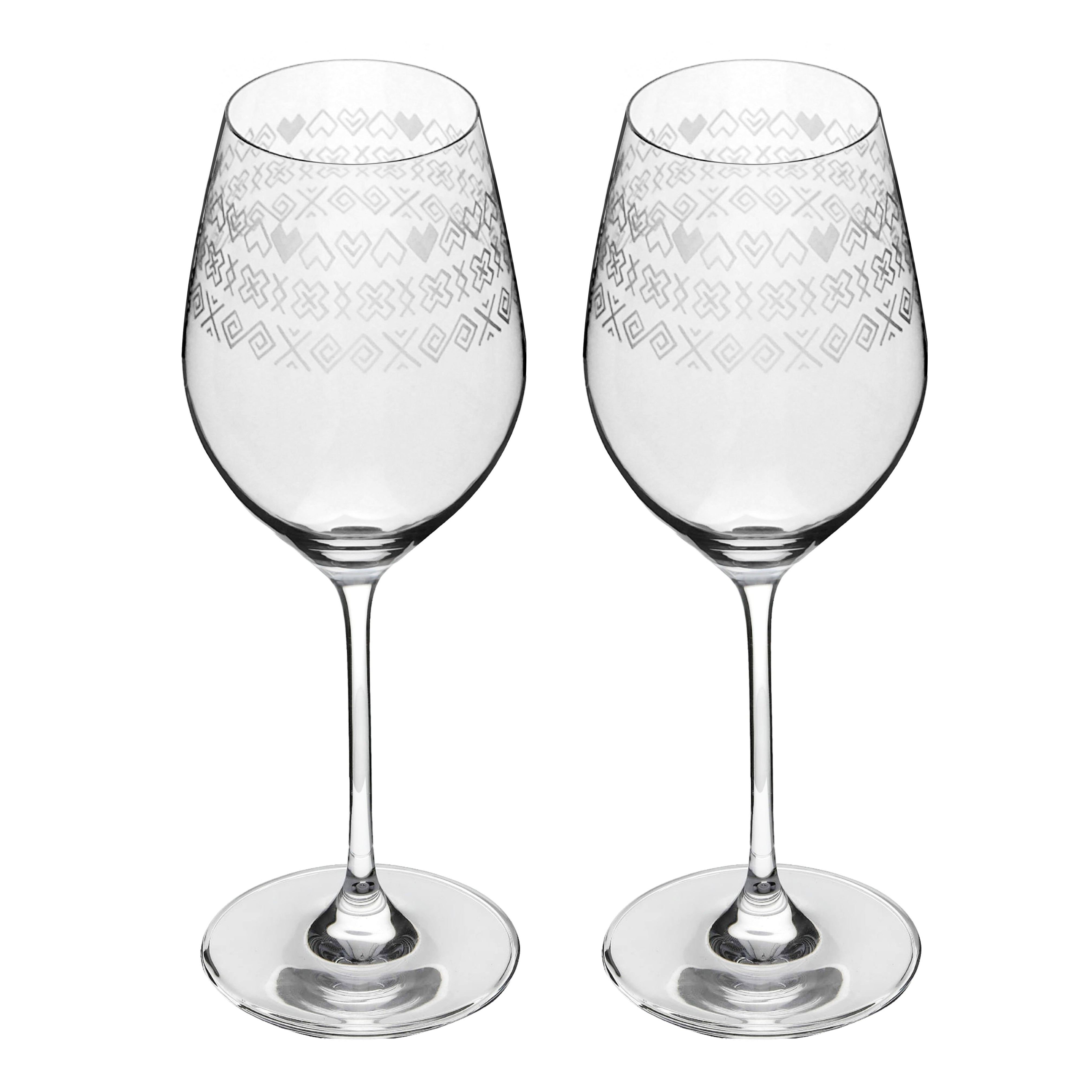 Poháre na víno 360ml Čičmany (2KS)
