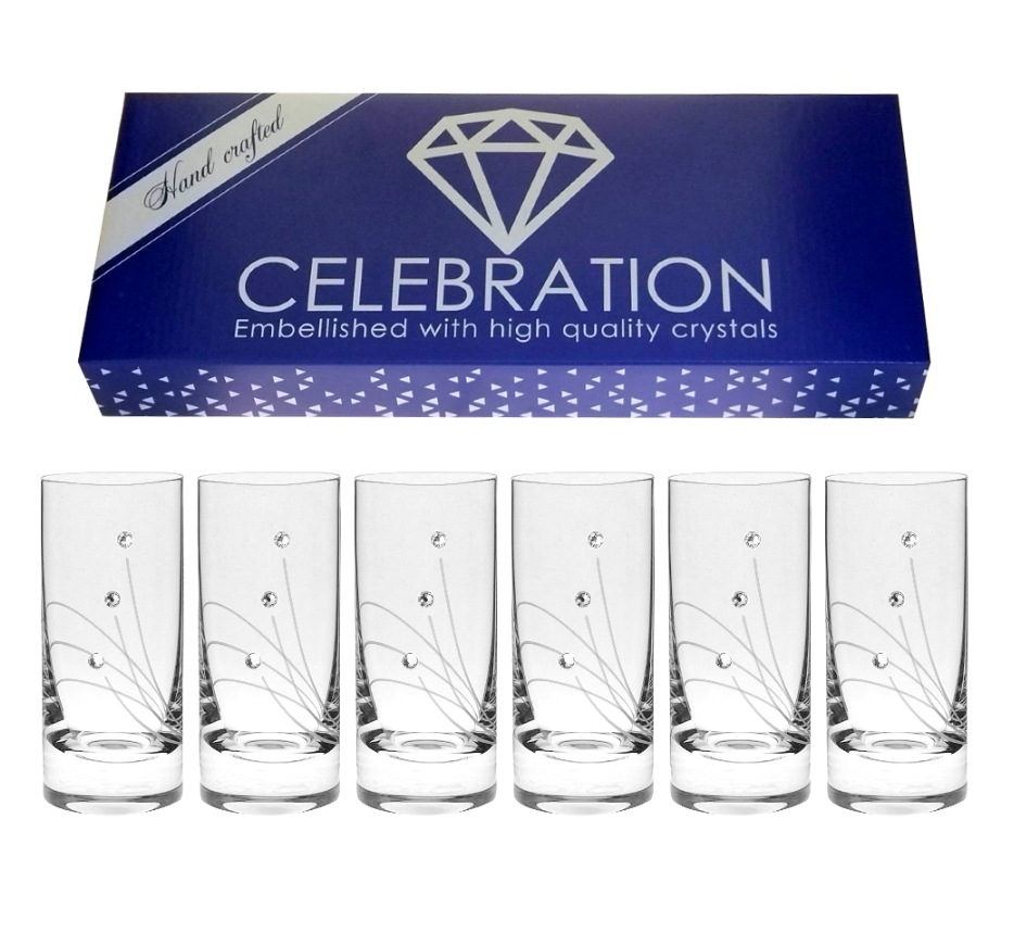 Poháre na liehoviny Vodka Shot 70 ml 30538 swarovski Crystals (6KS)