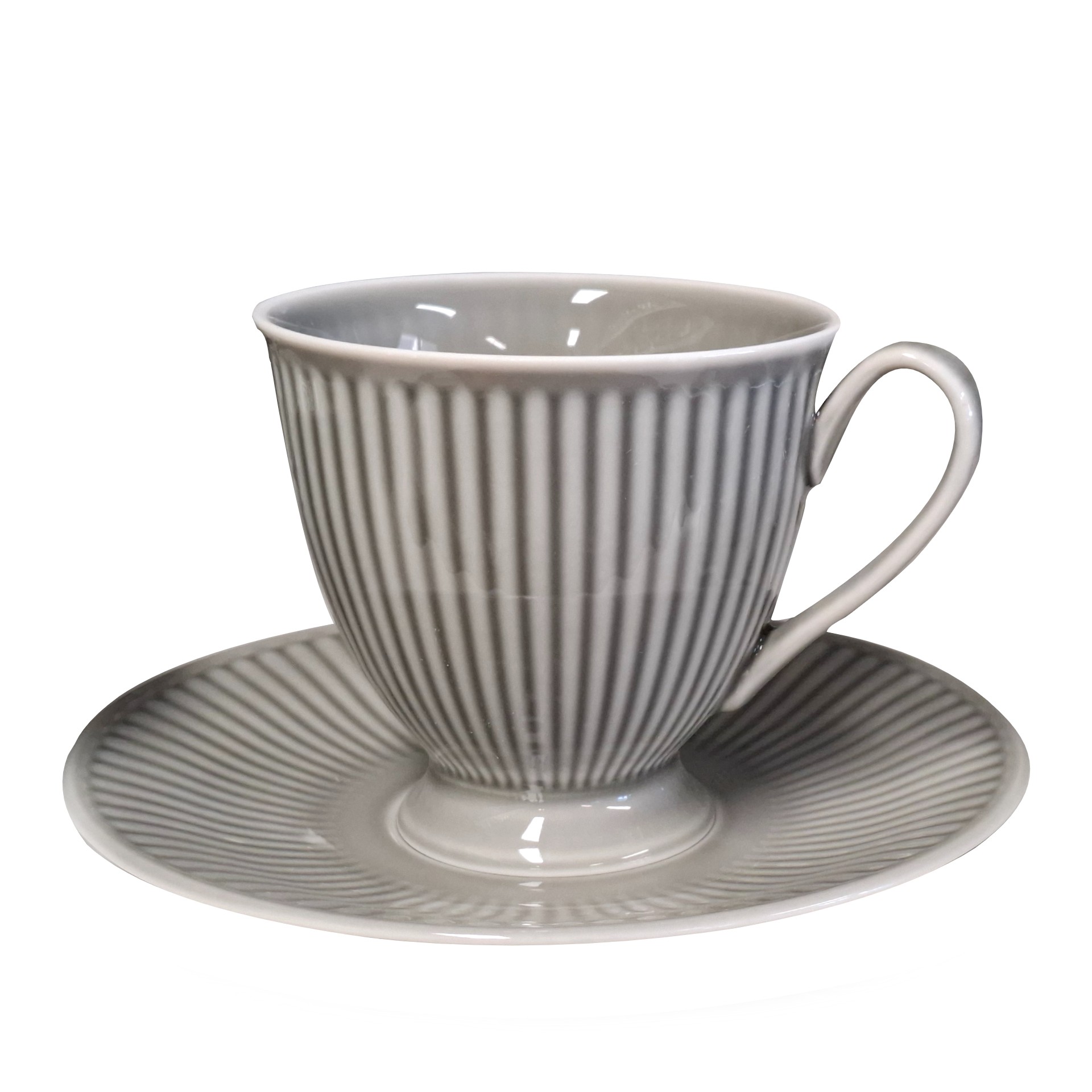 Šálka na kávu s podšálkou DALIA GREY 0,25l (1ks)