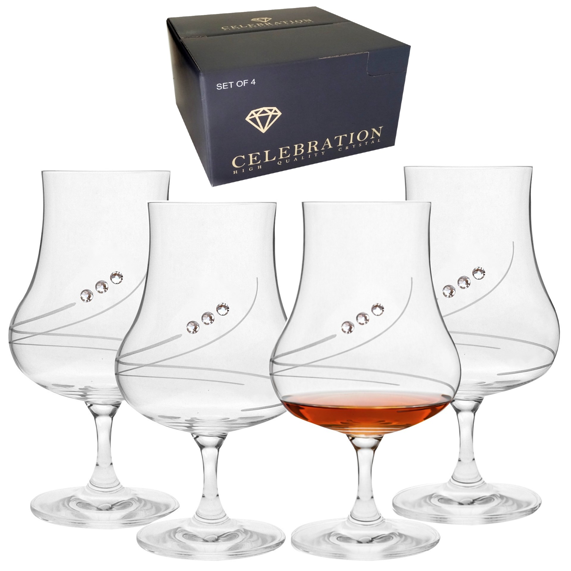 Poháre na rum 220ml dekor 34799 Crystals (4ks)