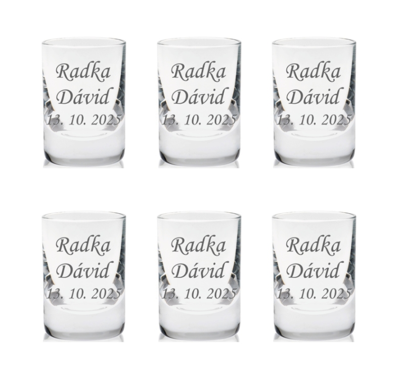 Svadobný pohárik pre hostí FAVORIT 30 ml / 1ks