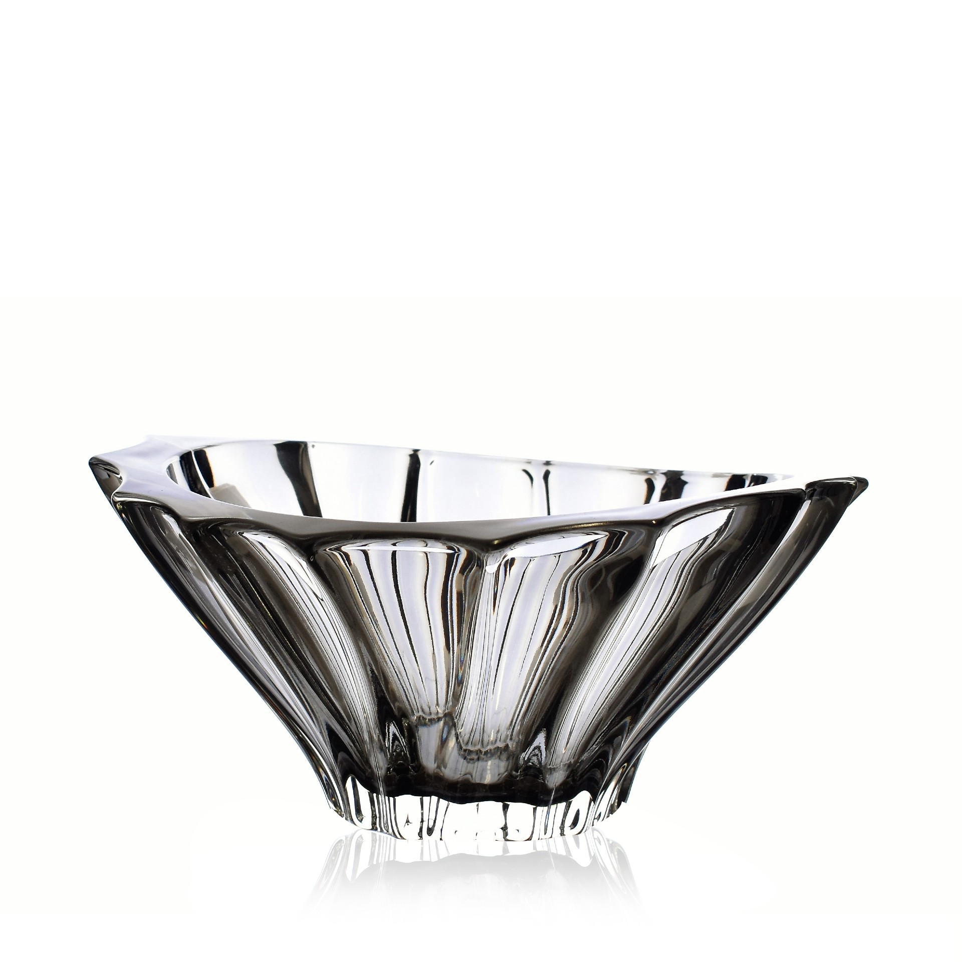 Aurum Plantica krištáľová misa 22 cm Grey (1ks)