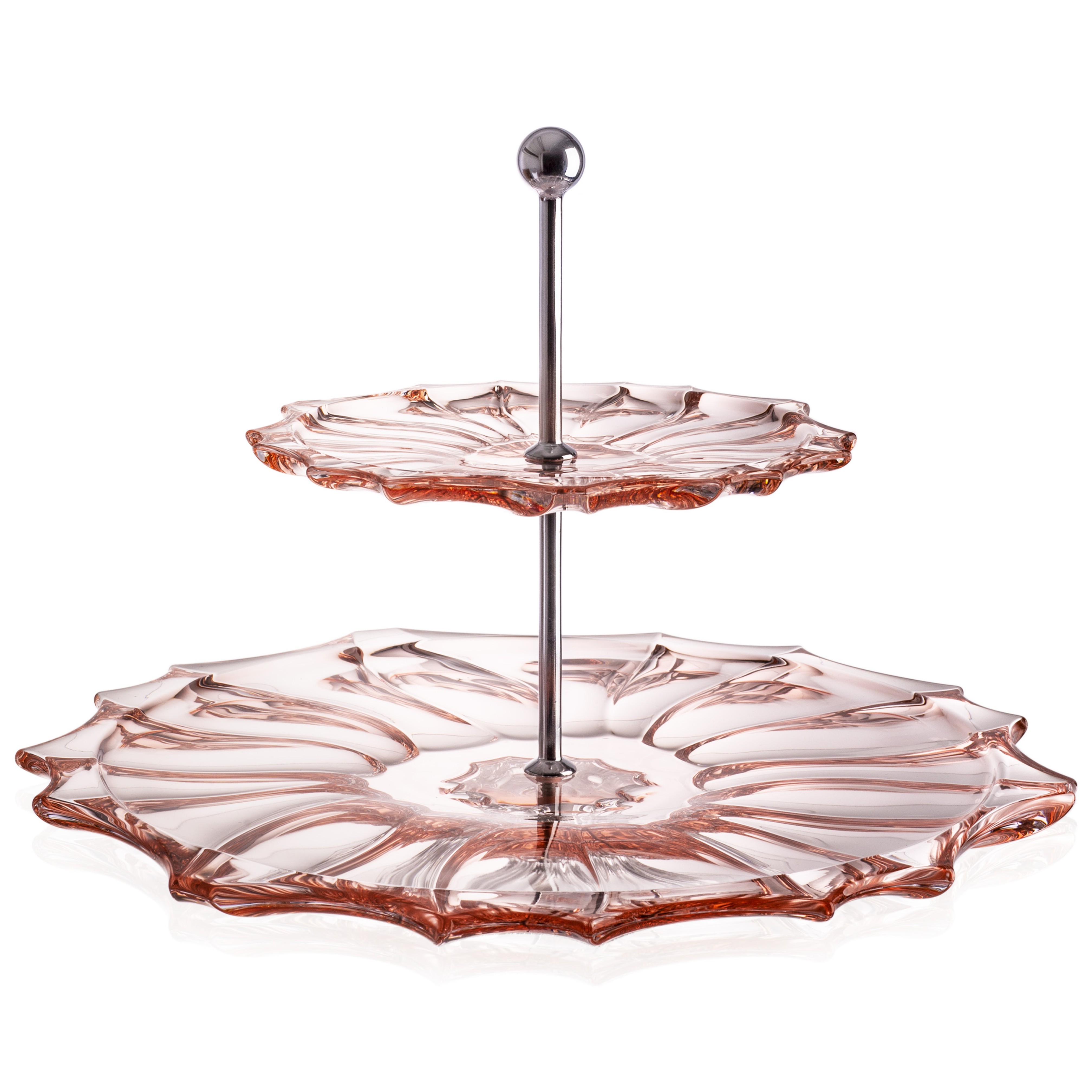 Poschodový etažér na zákusky Aurum Plantica 35cm Pink (1 ks)