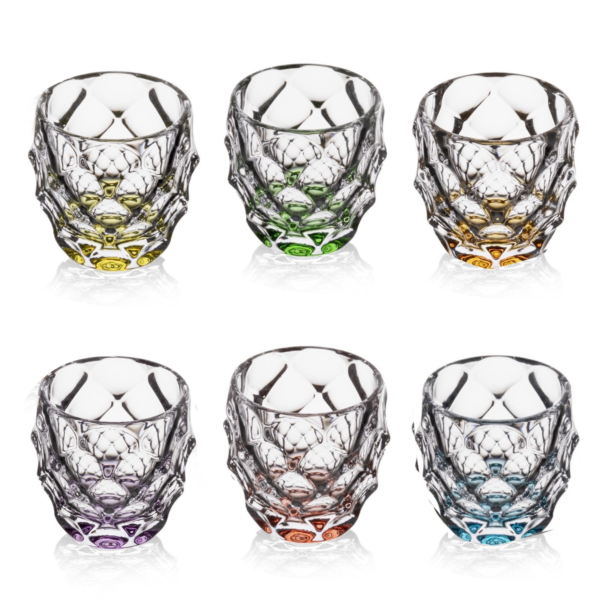 Aurum Crystal poháre na pálenku, vodku Morris 50 ml COLOR (6ks)