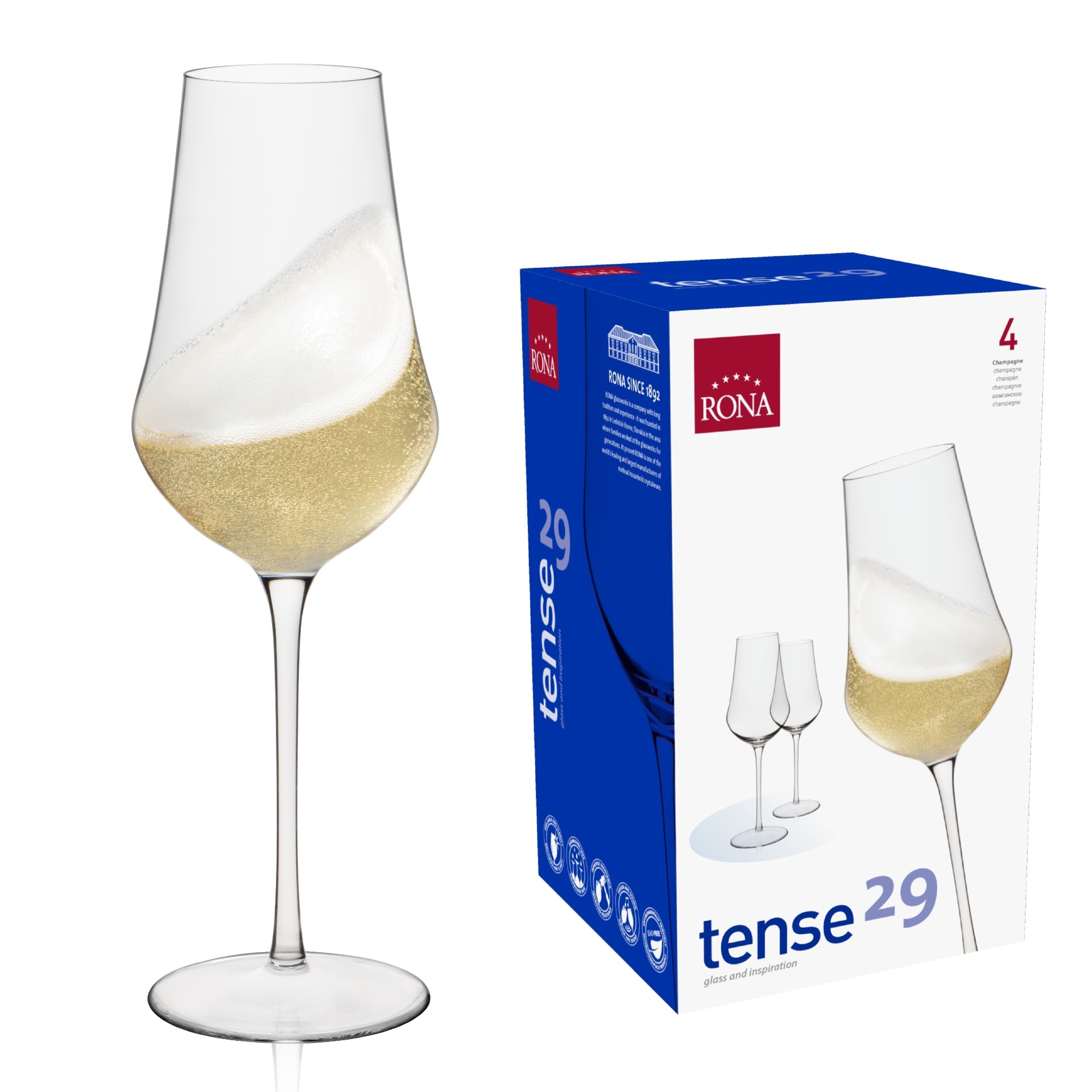 Poháre na sekt RONA Tense 290 ml (4ks)