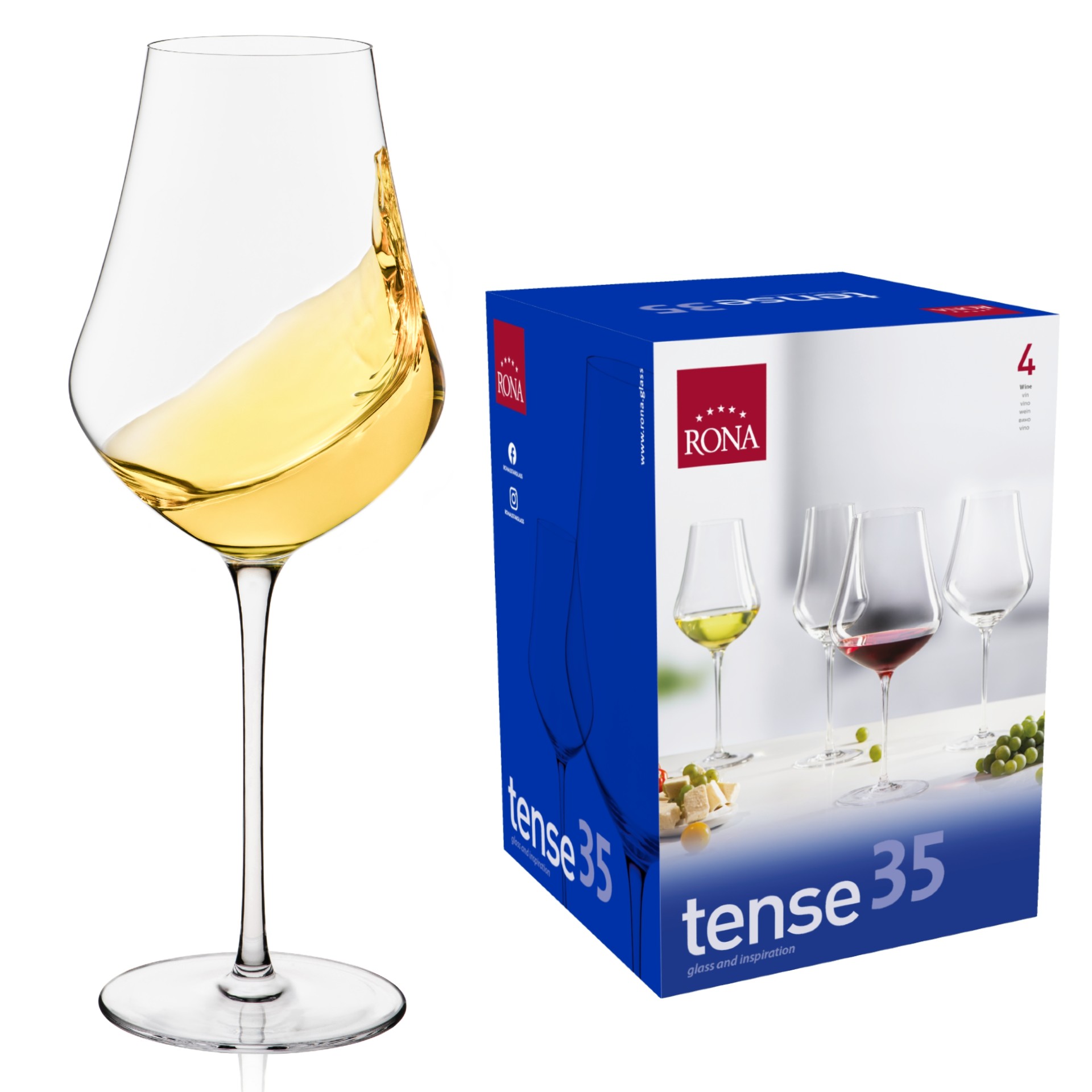 Poháre na víno RONA Tense 350 ml (4ks)