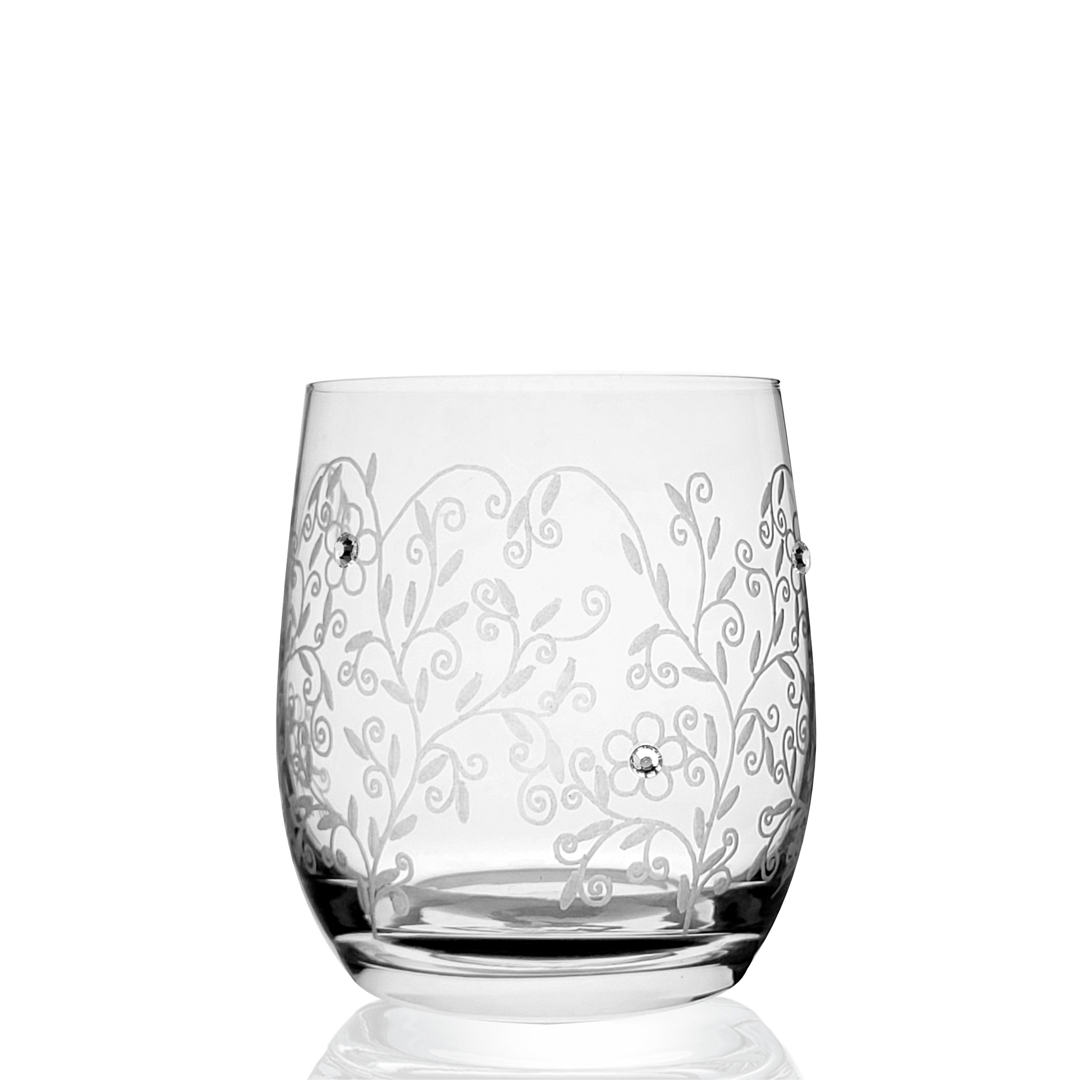 Poháre na vodu globo 350ml FLORA Crystals (4ks)