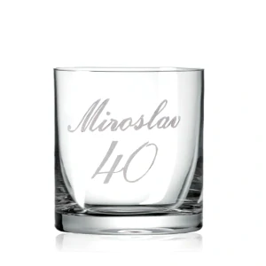Pohár na whisky s menom OF 300ml  (1KS)