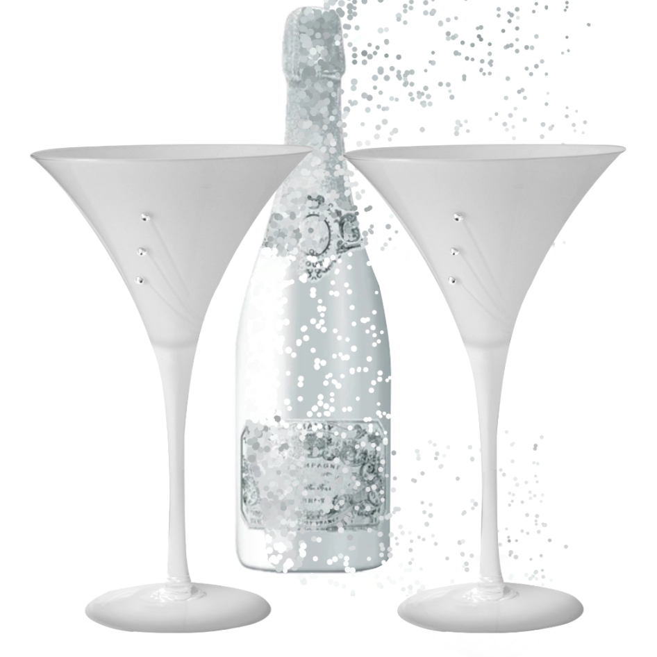 Martini Malibu koktejlové poháre 31781 biele 240ml Swarovski Crystals (2ks)