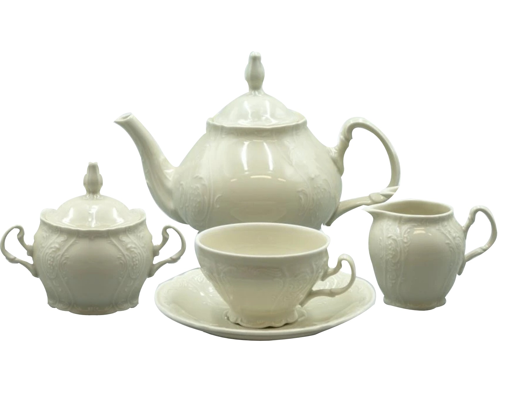 BERNADOTTE 17D. čajová súpr., slonová kosť