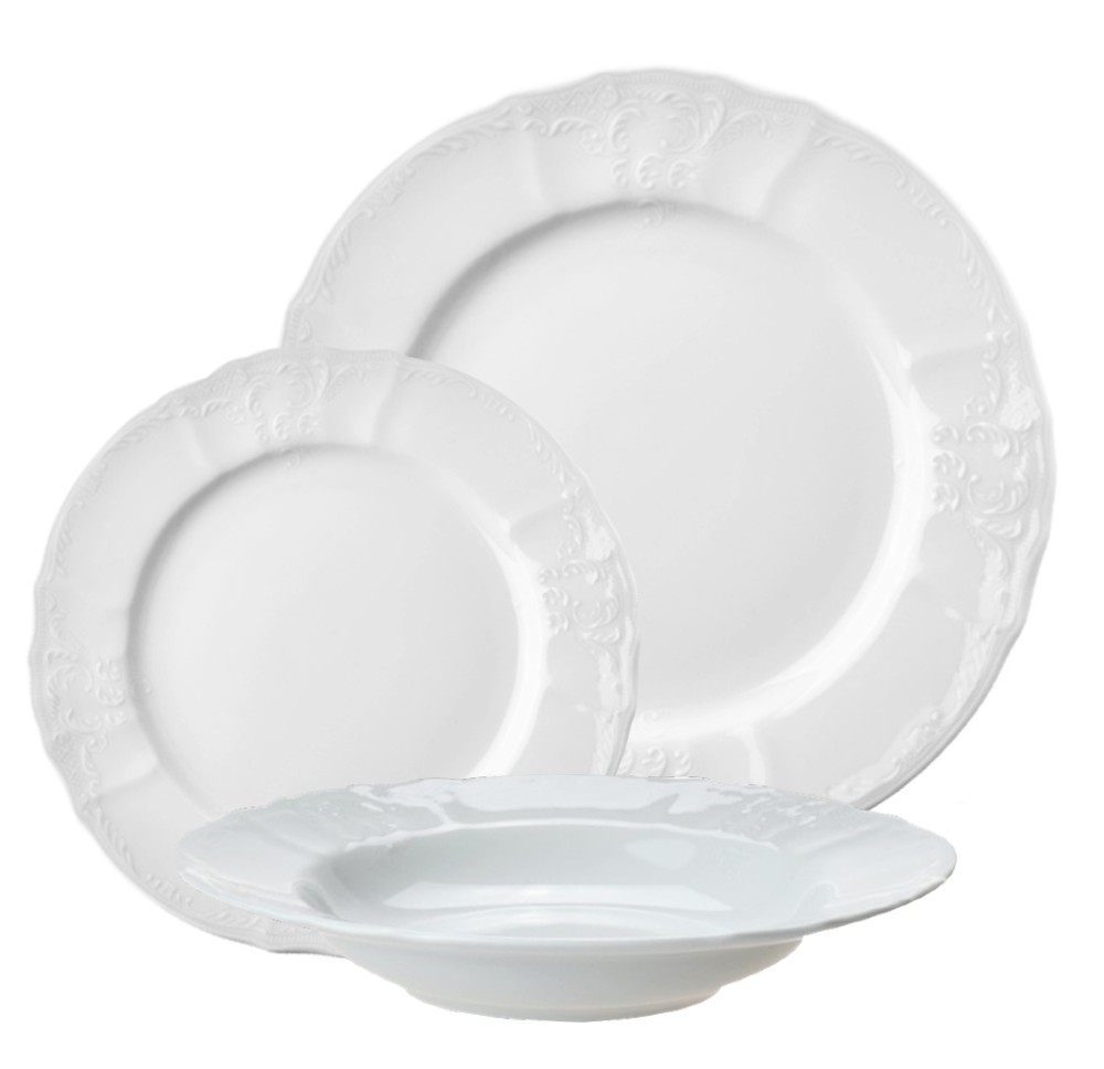 BERNADOTTE 18D tanierová súprava biela E0011000