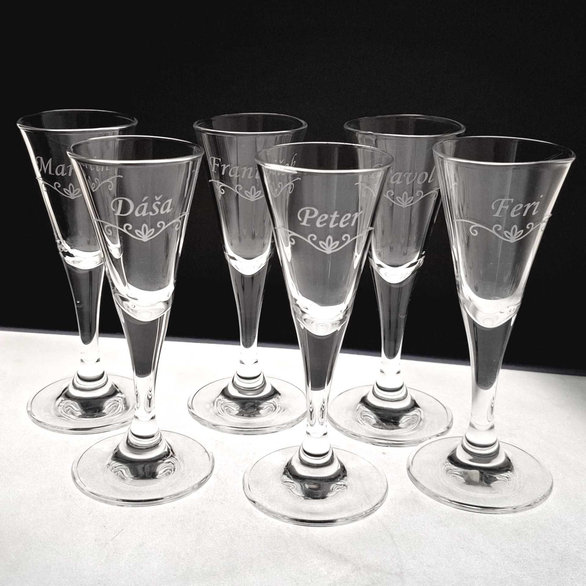 Poháre na likér s vlastným motívom (6ks)