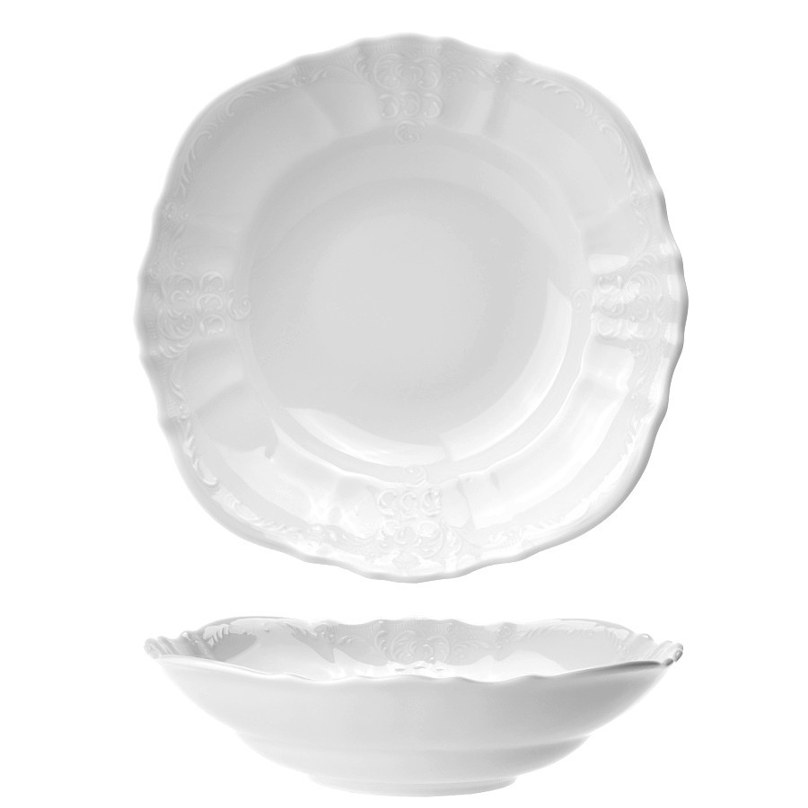 BERNADOTTE - Kompótová misa 25 cm, biela