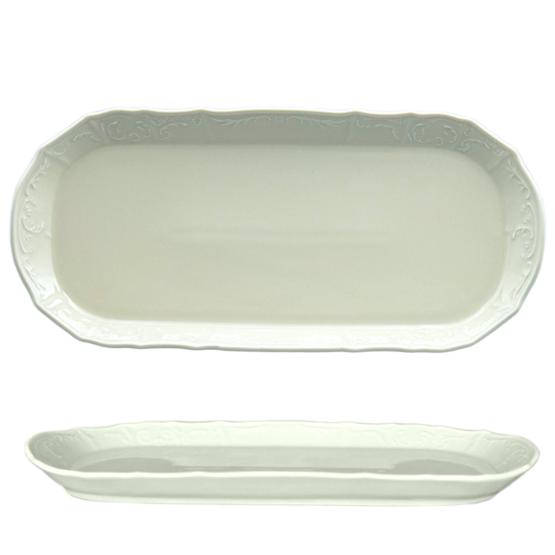 BERNADOTTE - 4-hranný podnos 37cm, slonová kosť