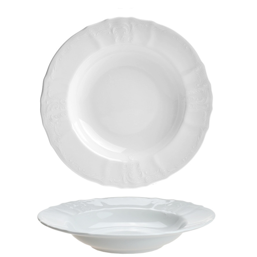 BERNADOTTE - hlboký tanier 23 cm, II.A. biela