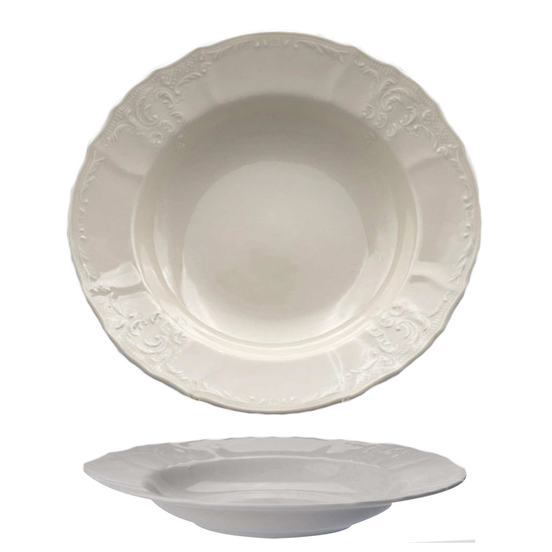 BERNADOTTE - hlboký tanier 23 cm, slonová kosť