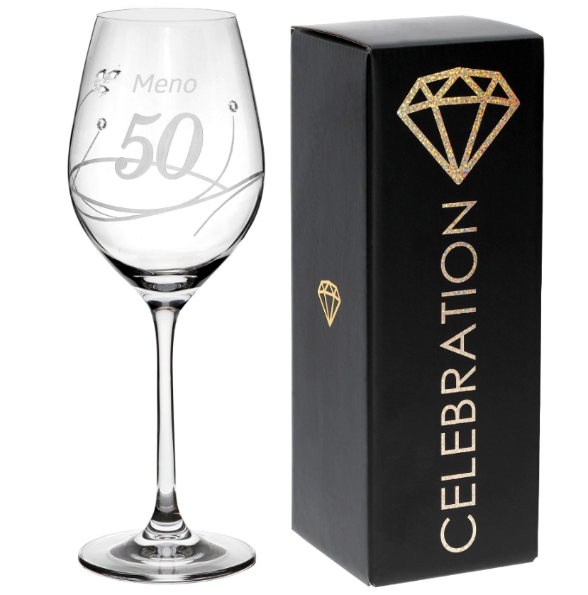 Gravírovaný výročný pohár s vlastným textom - Celebration