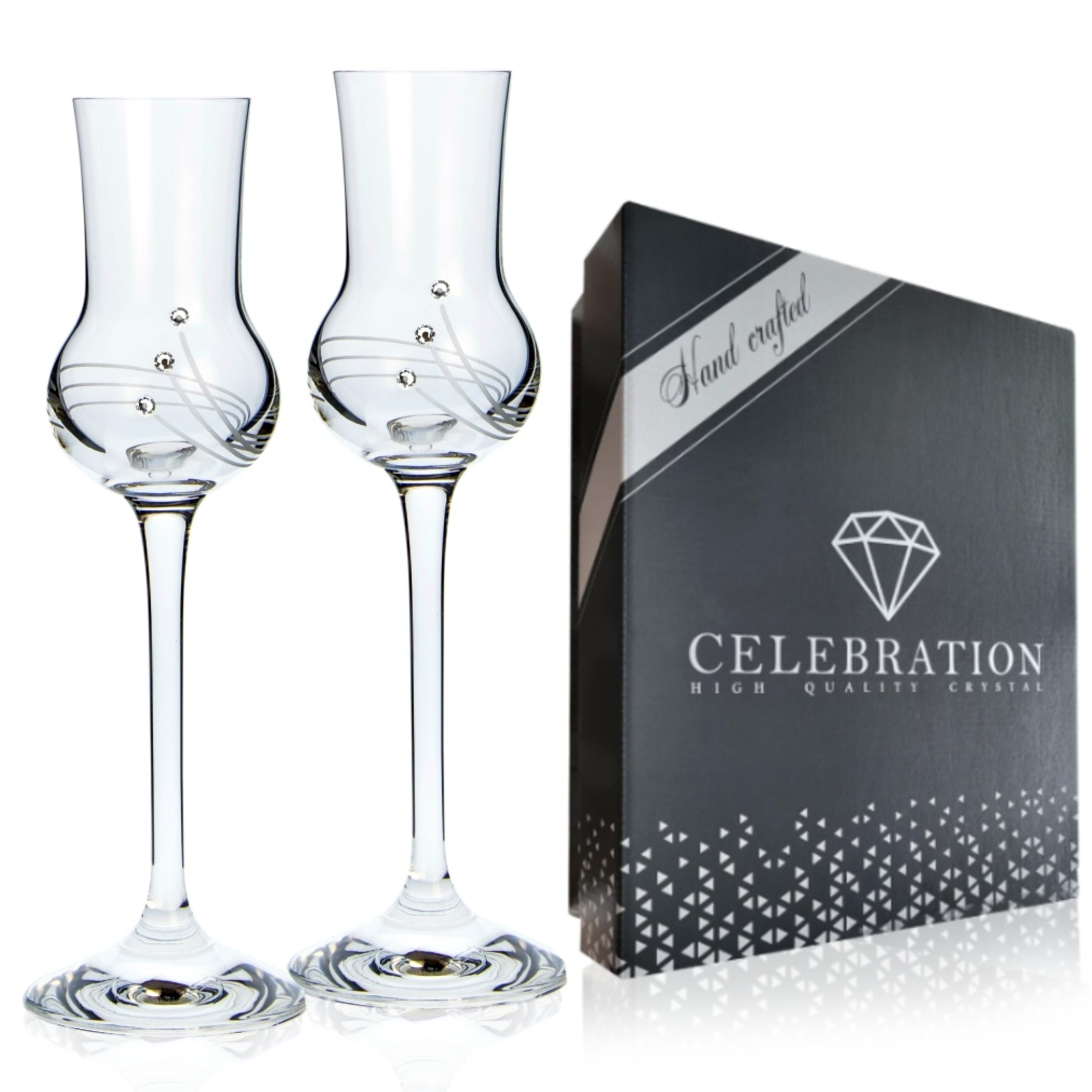 Luxusný set pohárov Grappa 70 ml 30538 Preciosa Crystals (6 ks)