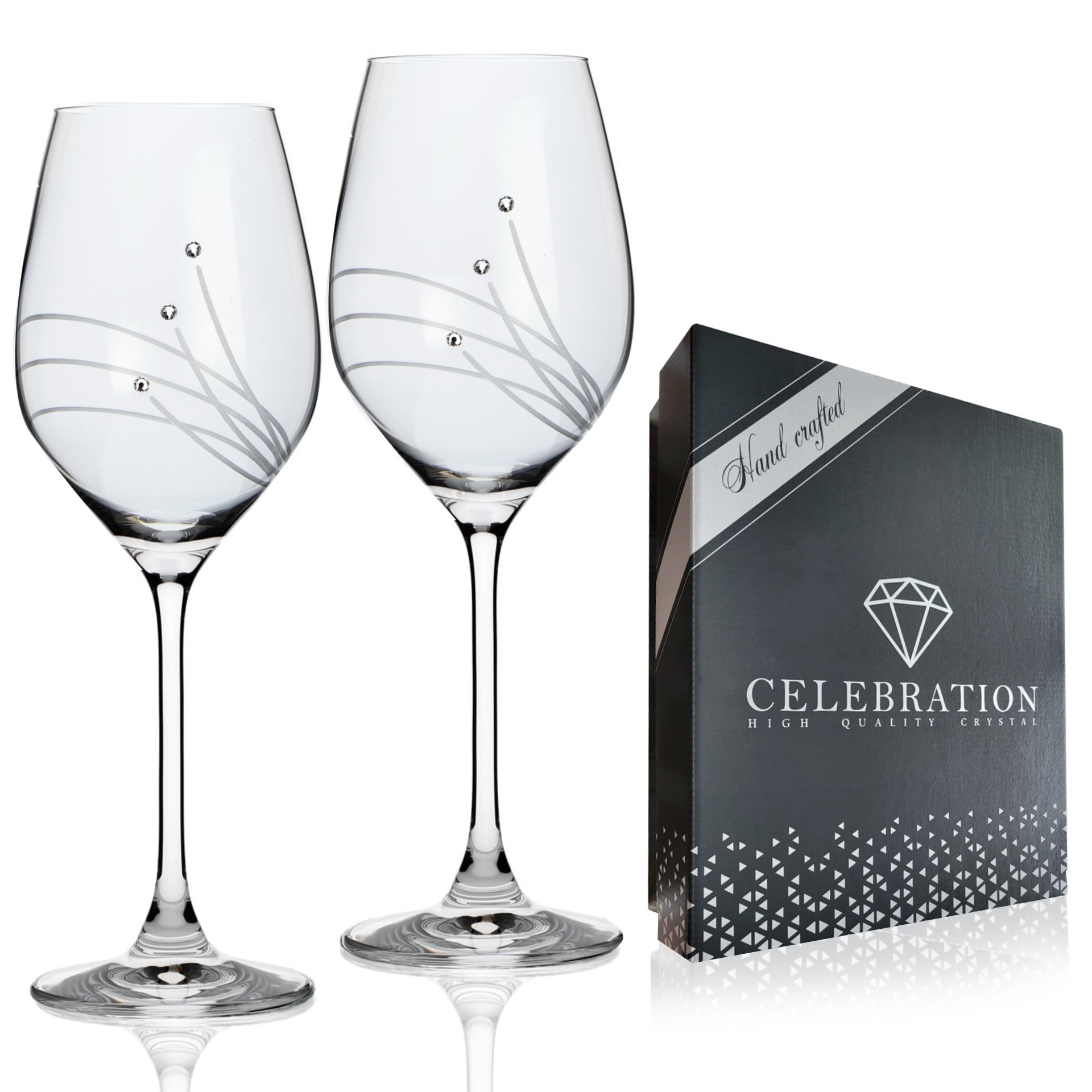 Poháre na víno 360ml Celebration 30538 Swarovski Crystals (2KS)