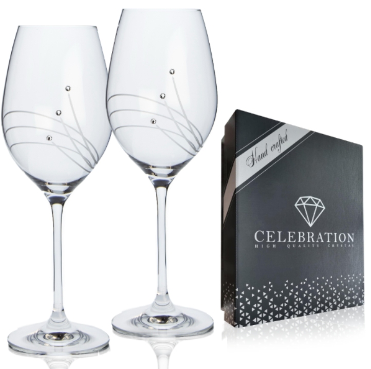 Poháre na víno 470ml Celebration 30538 Swarovski Crystals (2KS)
