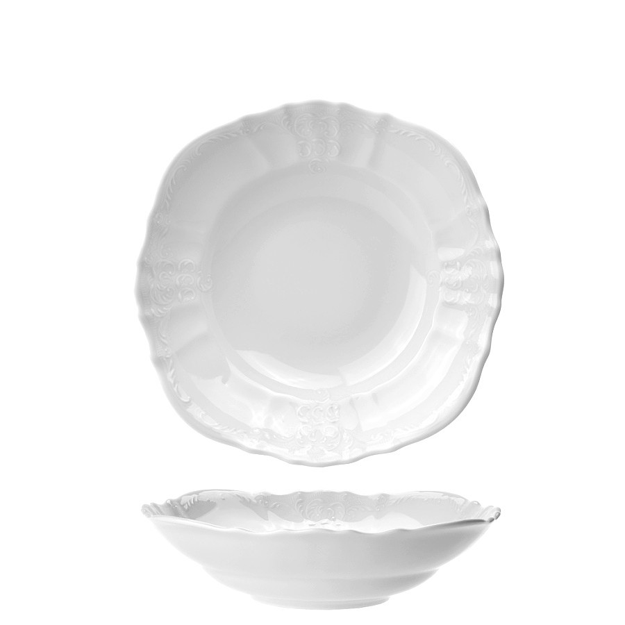BERNADOTTE - Kompót. misa 19 cm, II.A., biela