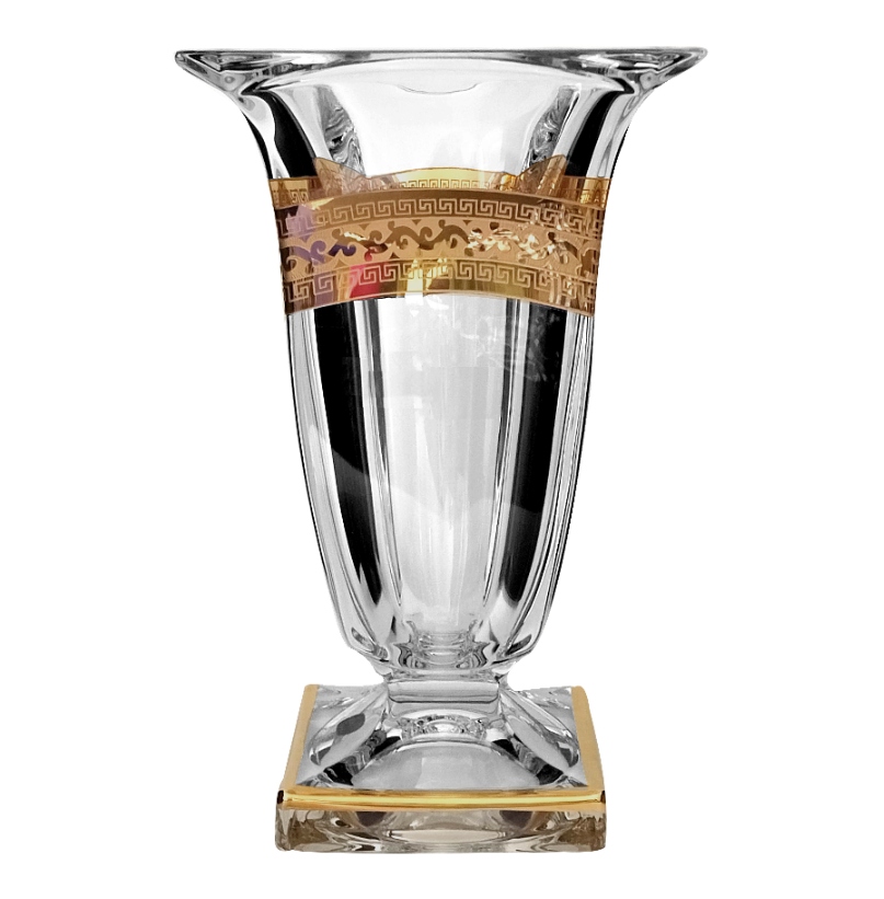 Váza so zlatým lemom Magma 33cm D374