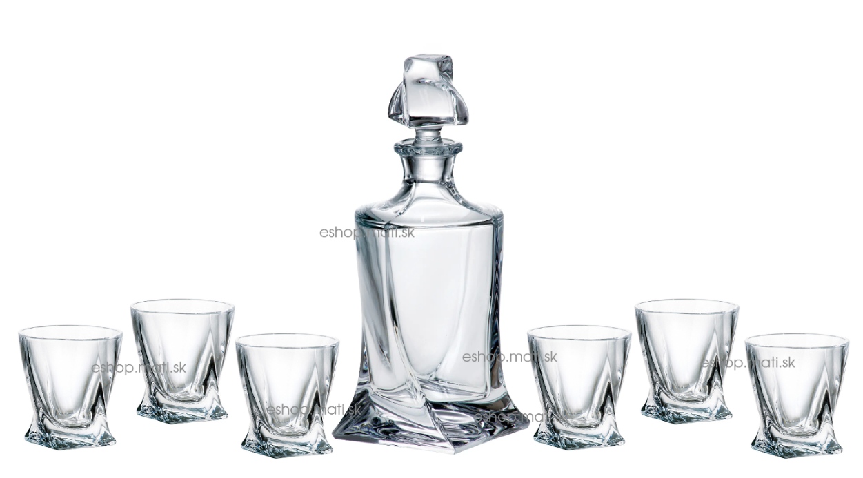 Quadro likér set fľaša+poháre 55ml (1+6ks)