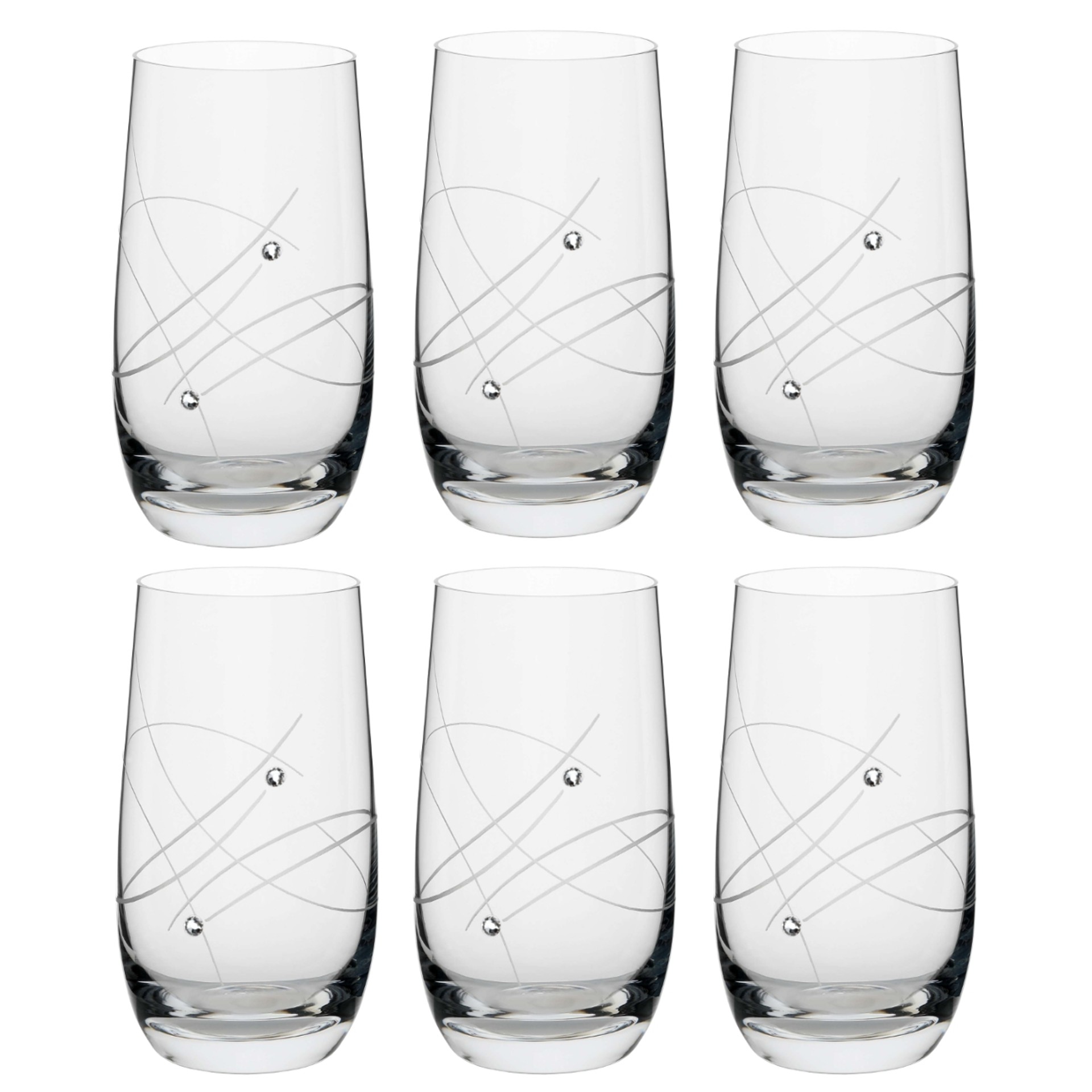 Pohár Globo 390ml 27181 Swarovski Crystals  (6KS)