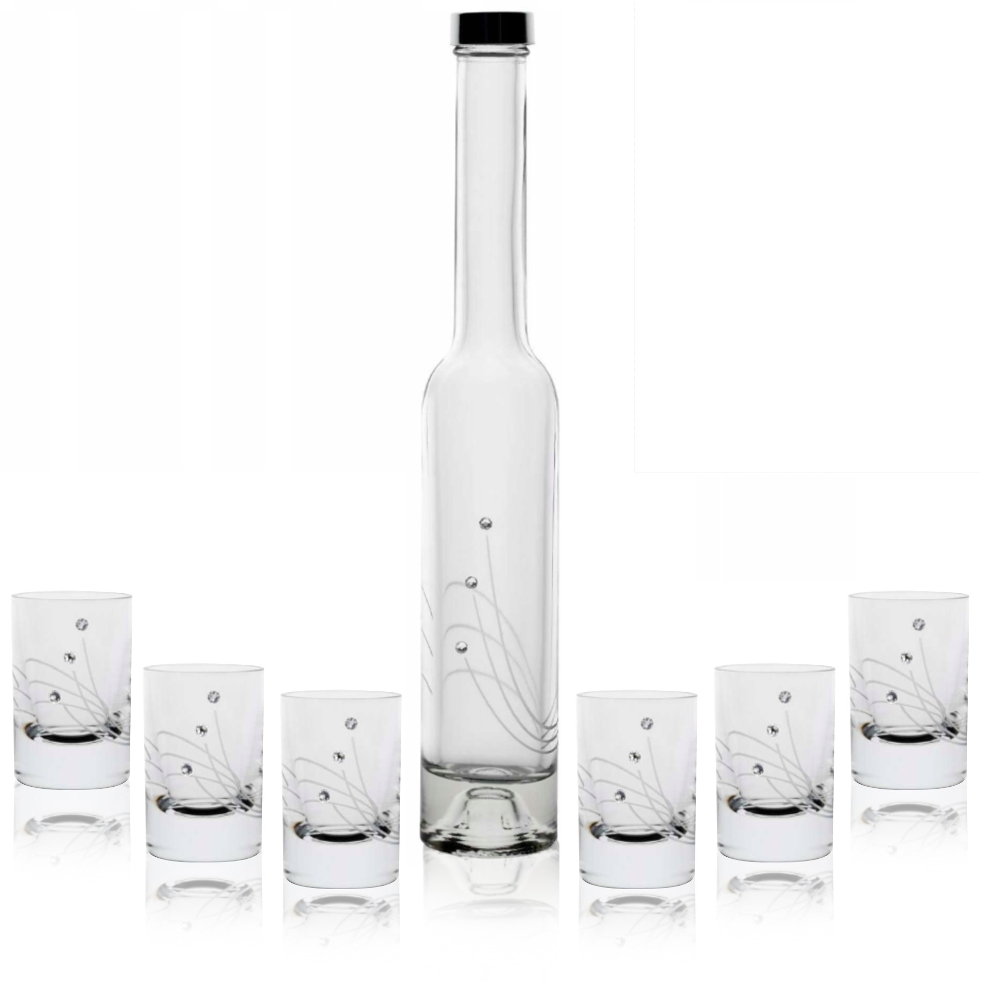 Darčeková súprava na destilát Platina 30538 Crystals (1+6 ks)