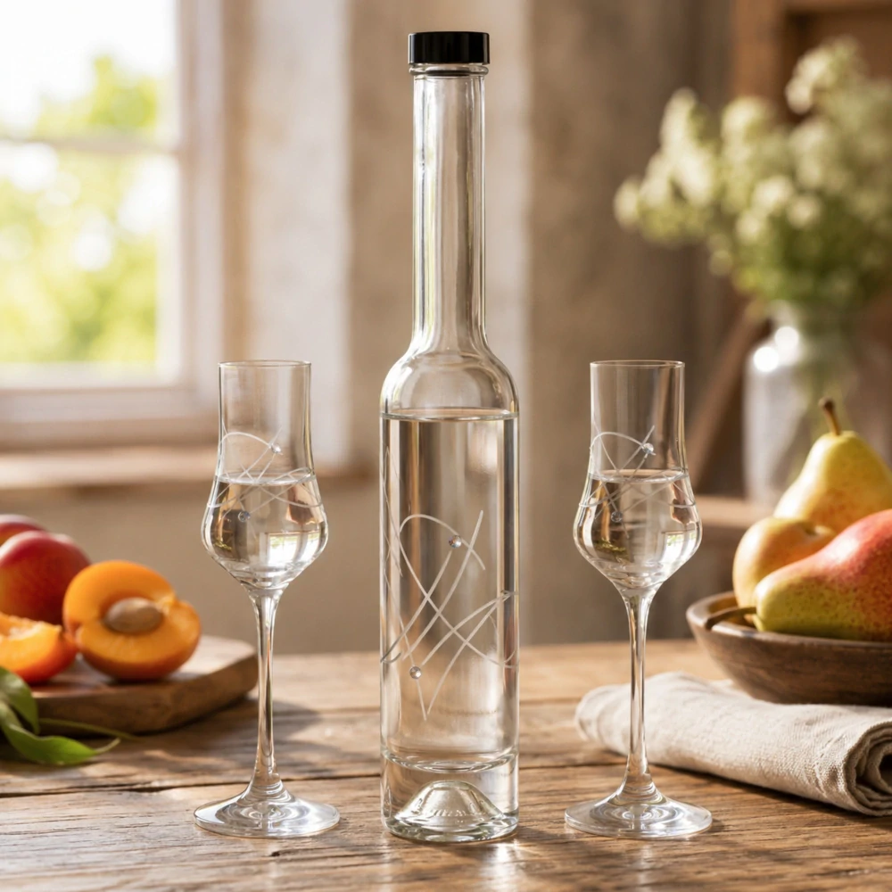 SET Platina + Grappa 100ml 27181 Swarovski Crystals (1+2KS)