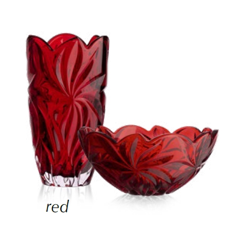 Aurum Flora Krištáľová Váza 28 cm RED