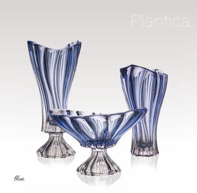 Aurum Plantica krištáľová miska 15cm Blue