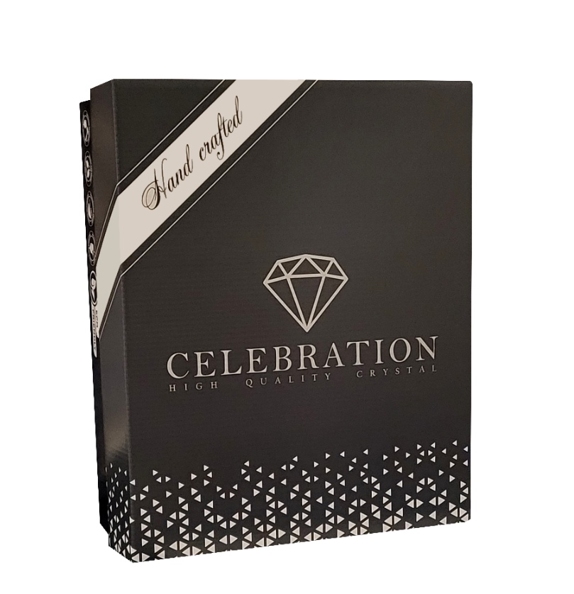 Poháre na víno čierne 360ml 31561 Crystals (2KS)