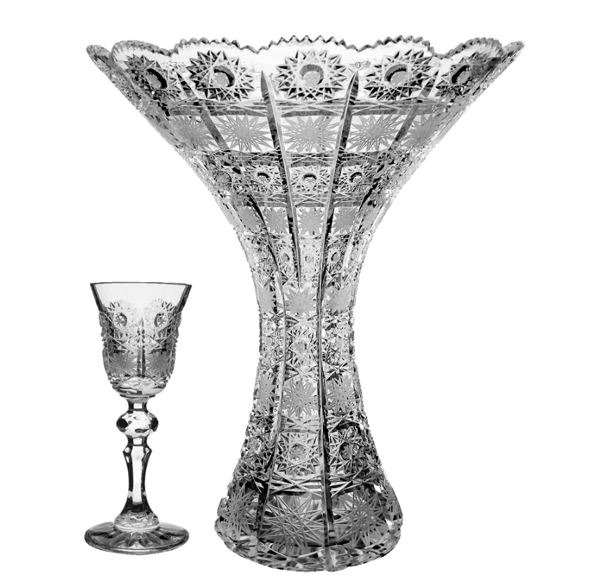 Krištáľová brúsená váza 30,5 cm PK500 1237